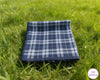 Men’s Blue Plaid Cotton Handkerchief – Classic Check Pocket Hanky