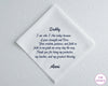 Custom Cotton Embroidery Memorial Handkerchief for Dad