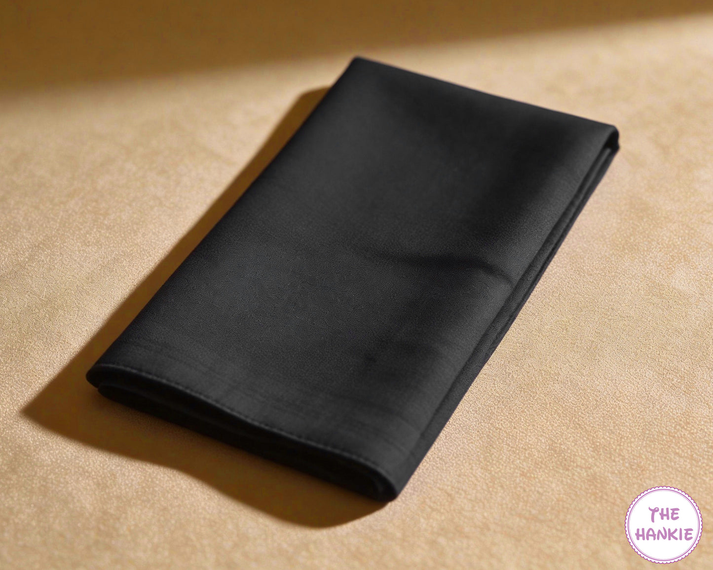 Premium Black Cotton Handkerchief for Men