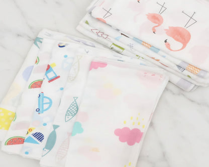 Double Layered Soft Cotton Printed Handkerchief for Kids