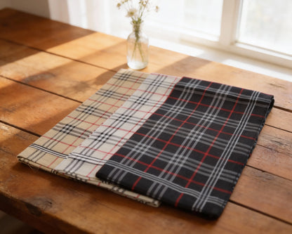 Men’s Classic Plaid Cotton Handkerchiefs – Pocket Hankies Set of 3