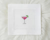 Fun Cocktail Embroidered 100% Cotton Napkins – Set of 4