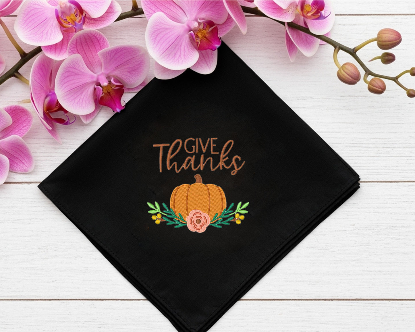Festive Thanksgiving Cotton Handkerchief – Celebrate in Style