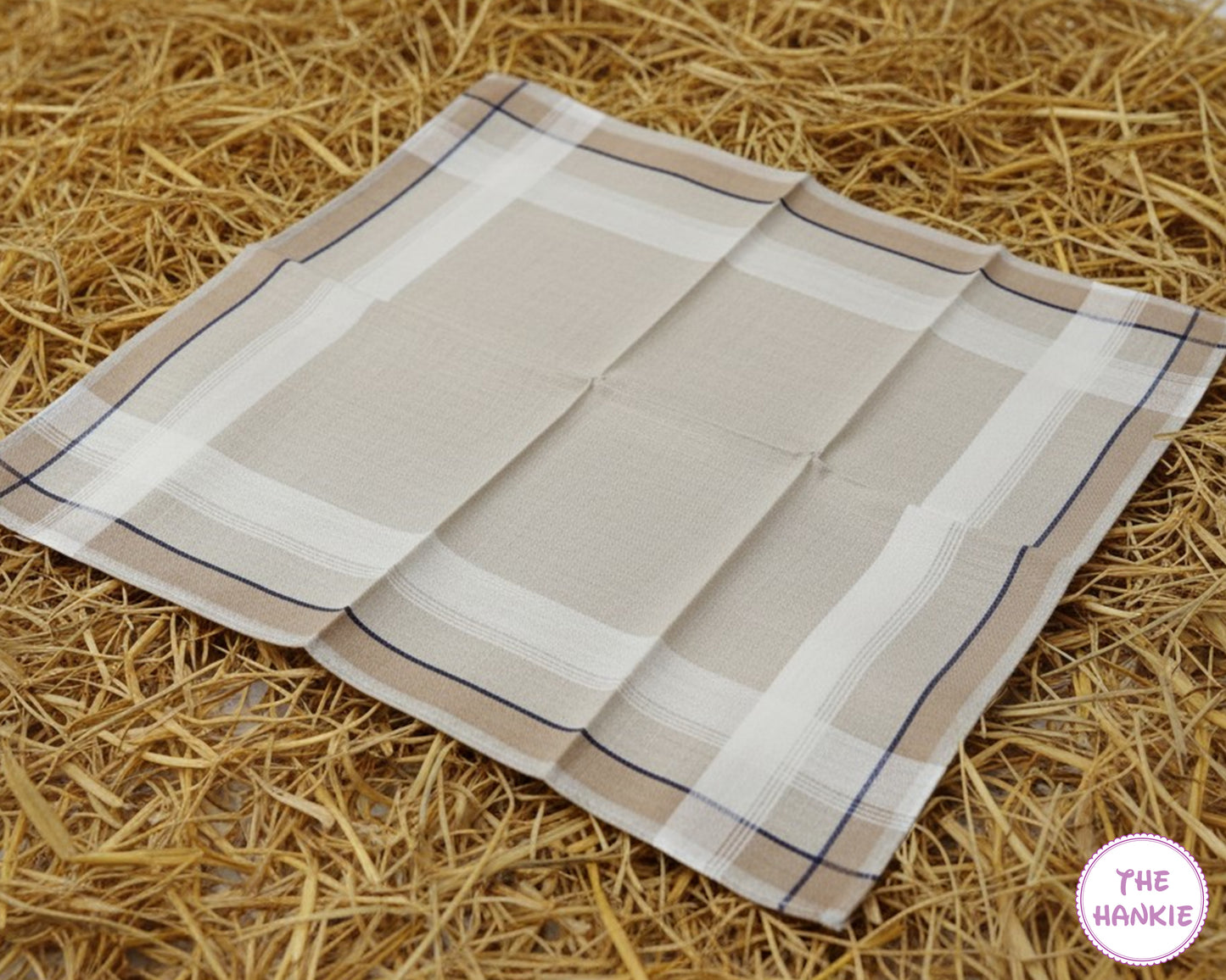 Men’s Everyday Cotton Handkerchief Set – Stylish Plaid Pattern (3 Pieces)