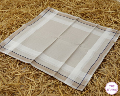 Men’s Everyday Cotton Handkerchief Set – Stylish Plaid Pattern (3 Pieces)