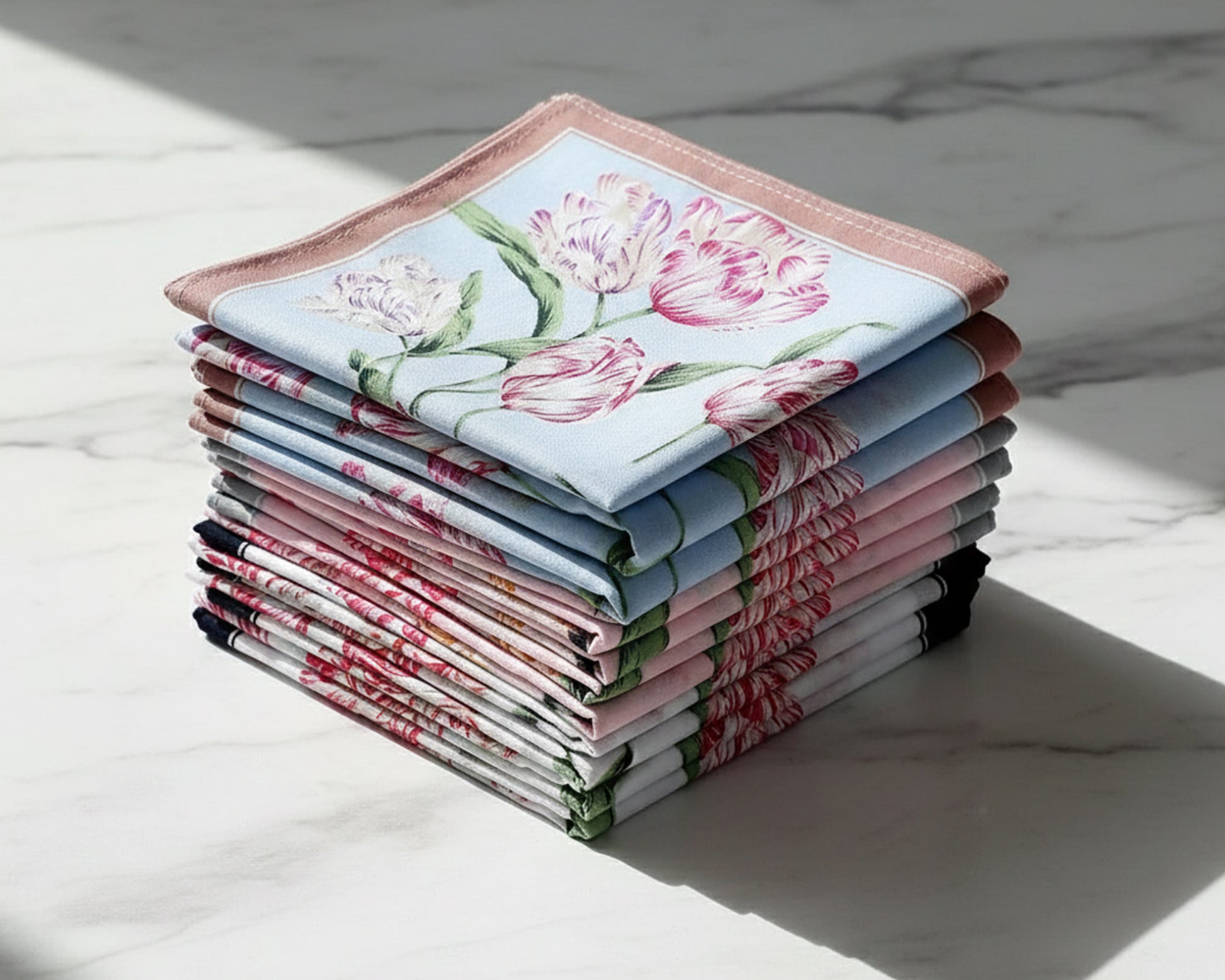 Cotton Flower Print Hankies made in USA 