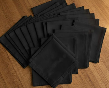 Cotton Black Handkerchiefs The Hankie