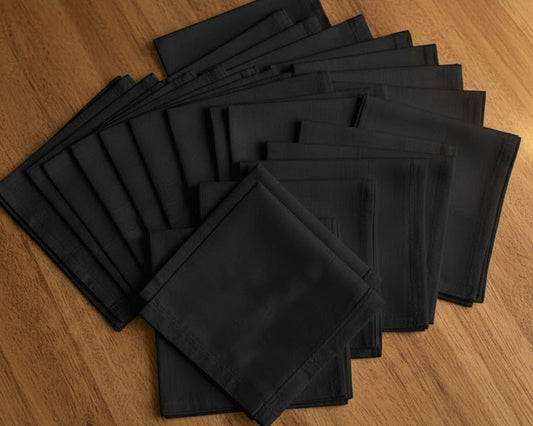 Cotton Black Handkerchiefs The Hankie