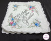 Wedding Gift Custom Embroidered Handkerchiefs Wedding Flower Handkerchief