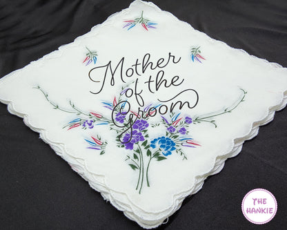 Hankies For Groom Bridal Handkerchief Custom Embroidered Wedding Gift
