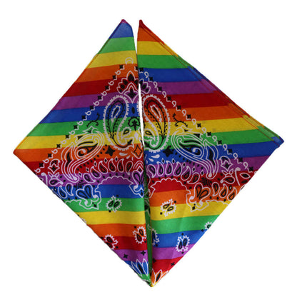 Pride Rainbow Pre-folded pocket square Rainbow Pride Print Pocket Square