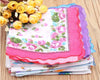 Mid century maco Egyptian cotton handkerchiefs  pink green brown blue