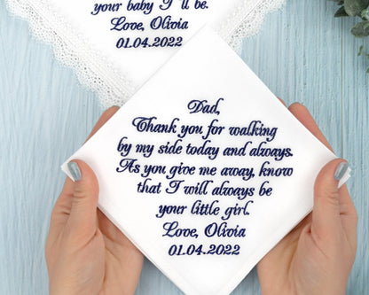 Lace Handkerchief Lace Hankie Custom Handkerchief Embroidered Handkerchief Bridal Handkerchief 