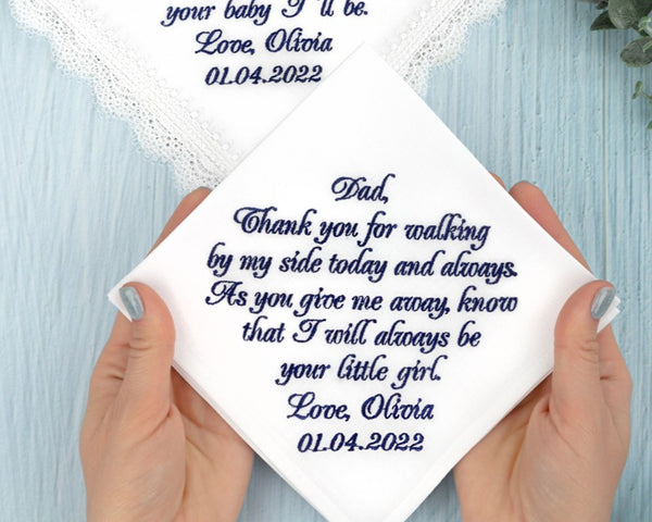 Lace Handkerchief Lace Hankie Custom Handkerchief Embroidered Handkerchief Bridal Handkerchief 