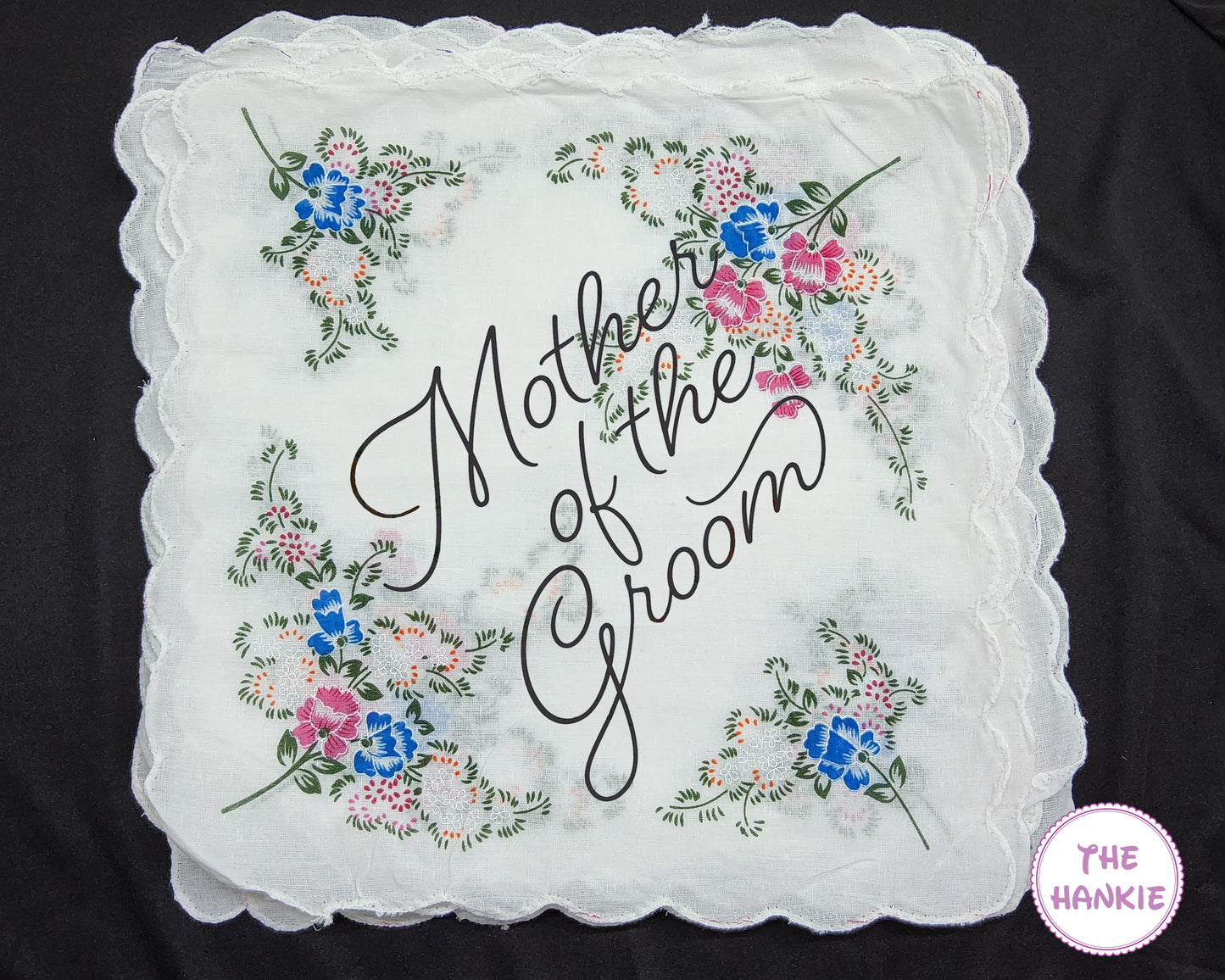 Custom Embroidered Handwritten Handkerchief Wedding Handkerchief