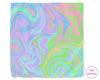 Colorful swirl patterned hankie with 'The Hankie' branding on a white background