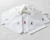 White handkerchiefs with embroidered initials Cotton Hankies Initial Hanky 