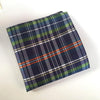 Plaid fabric with blue, green, and orange pattern on a white background Vintage Handkerchiefs