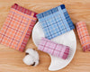 Three Vintage Mens Handkerchiefs - Tan Blue Rust Stripes and Checks