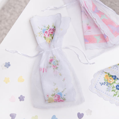 Floral Mom of The Bride Hankie USA
