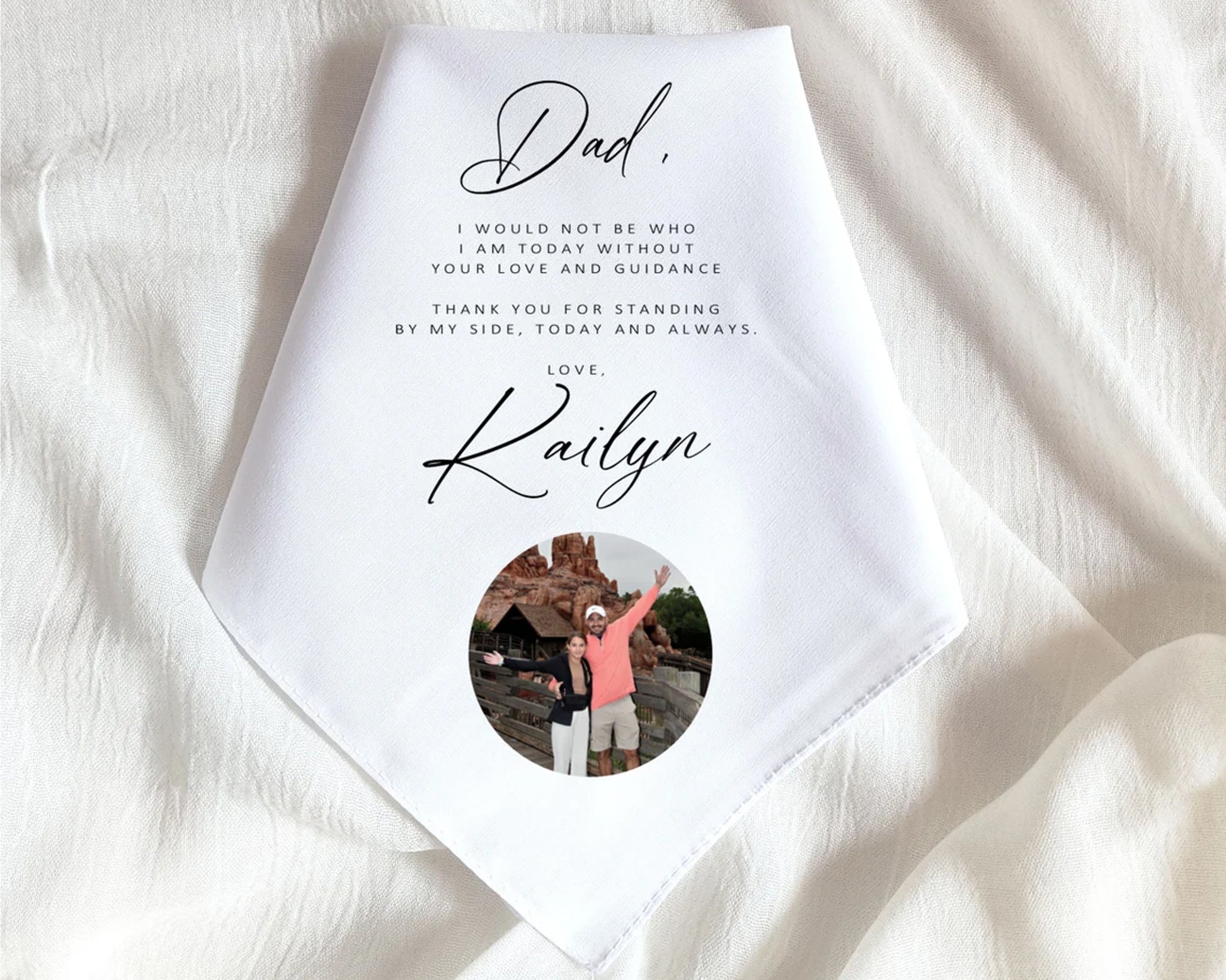 Father of the Bride Gifts: Personalized Photo Handkerchiefs USA