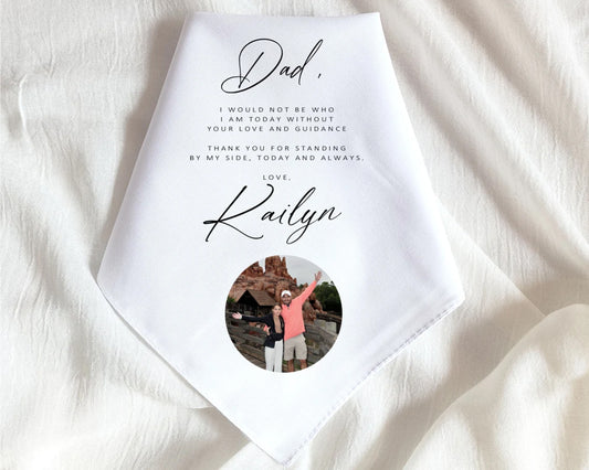 Father of the Bride Gifts: Personalized Photo Handkerchiefs USA