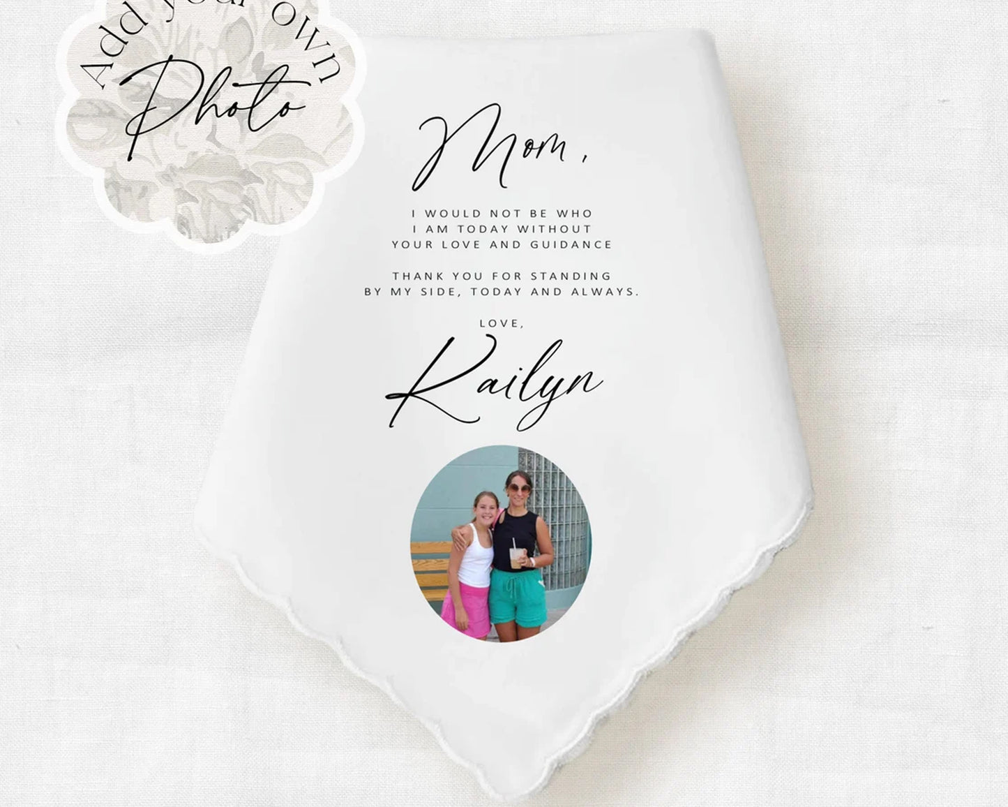 Wedding Photo Handkerchief For Father & Mother Gifts