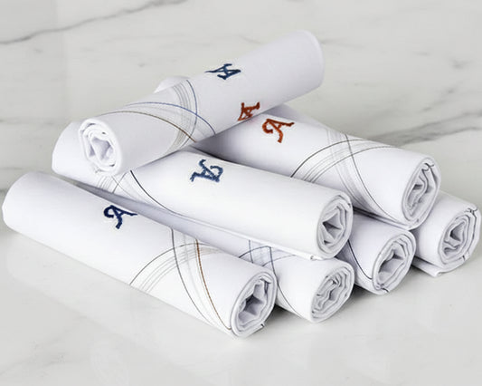Wholesale Bulk Handkerchiefs Custom Initials Made in USA 