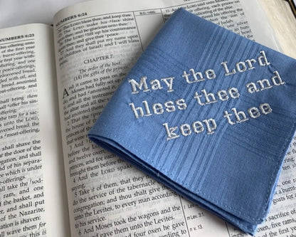 Wedding Keepsake Vows Personalized Handkerchief Embroidered Hemstitch Linen Handkerchiefs