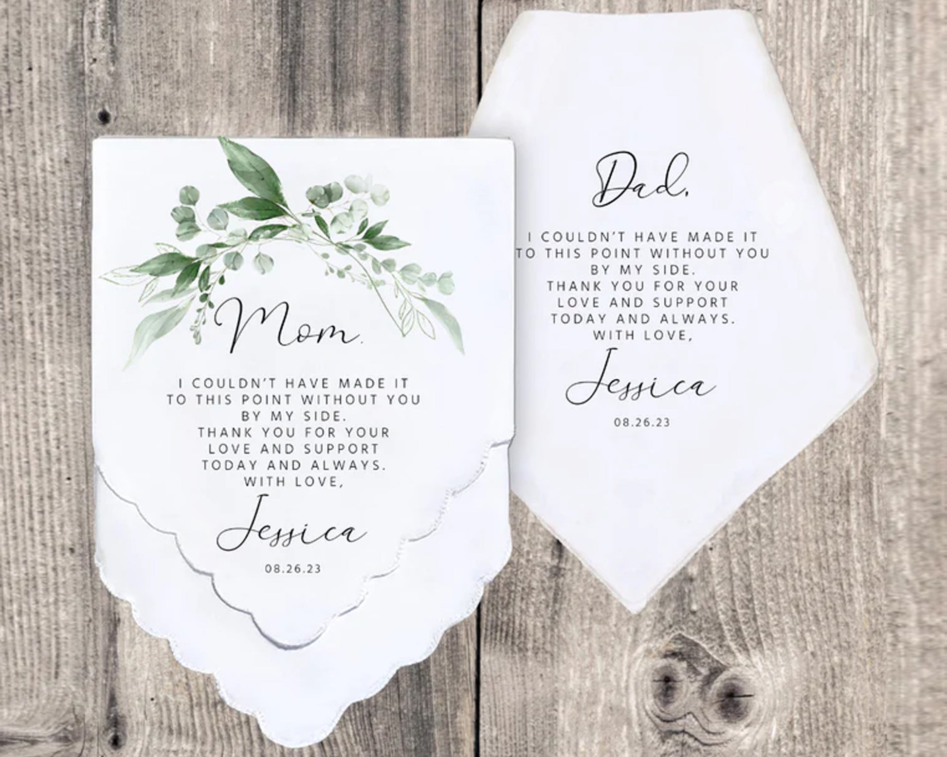 Unique Wedding Handkerchiefs for Mother & Father USA