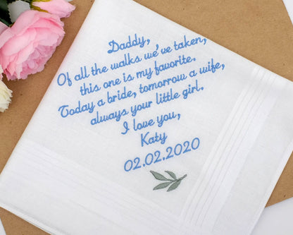 Custom Embroidered Handkerchief for Father USA