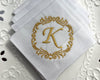 Monogrammed handkerchief Gift for him Wedding day gifts USA

