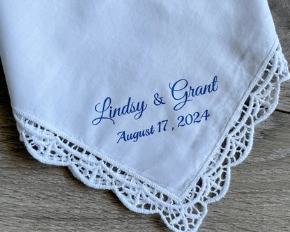 Customized Bridal Wedding Hankies Usa