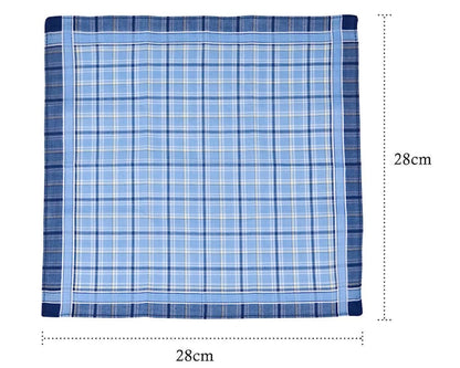 Handkerchiefs Soft Plaid Hanky Pocket Square Hankies