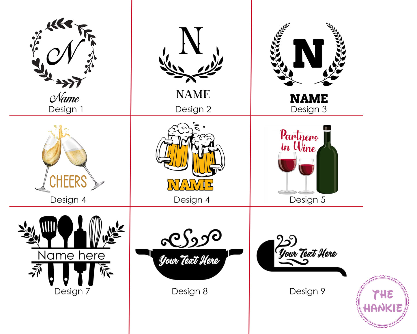 Collection of logo design templates with various themes on a white background.