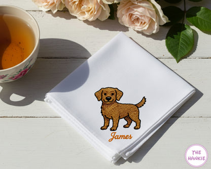 Premium Custom Animal Embroidery Cotton Handkerchief