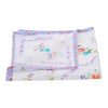 Fine EMBROIDERED HANDKERCHIEFS, Boxed Set of 3, Blue and pink Floral design, Cotton,