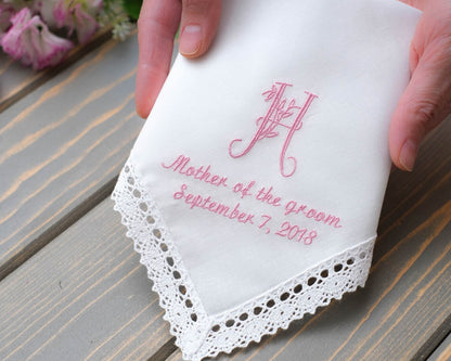 Personalized Cotton Lace Hankies Usa 