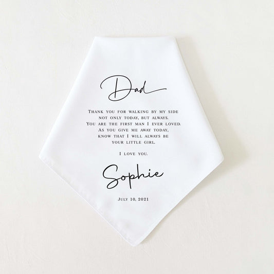 Father of the Bride Handkerchief from the Bride