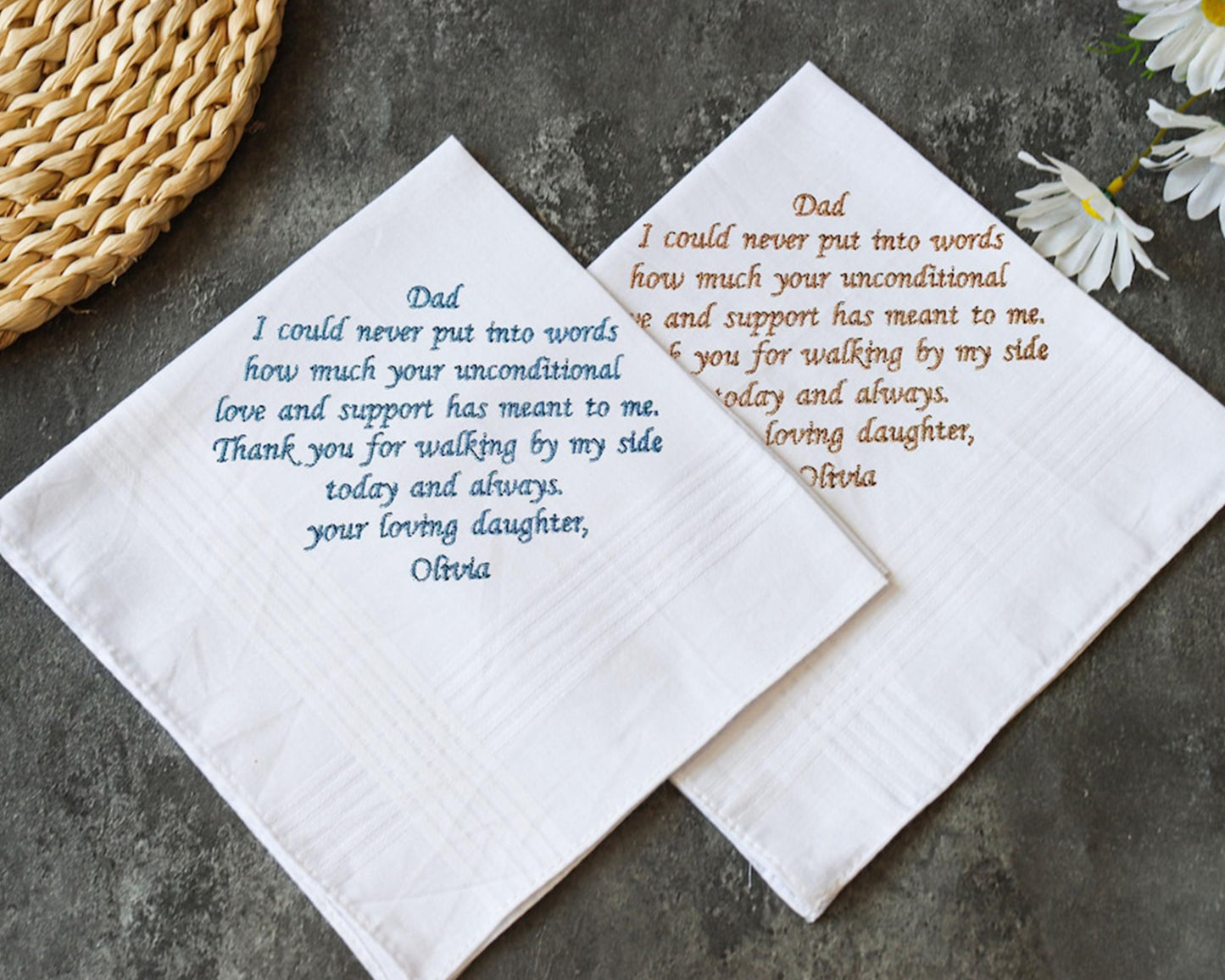 Embroidery Handkerchief Happy Tears Hankies USA