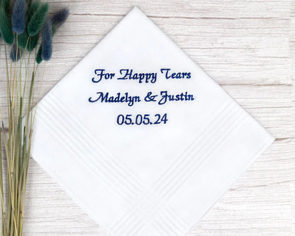 Bride and Groom Hankies USA