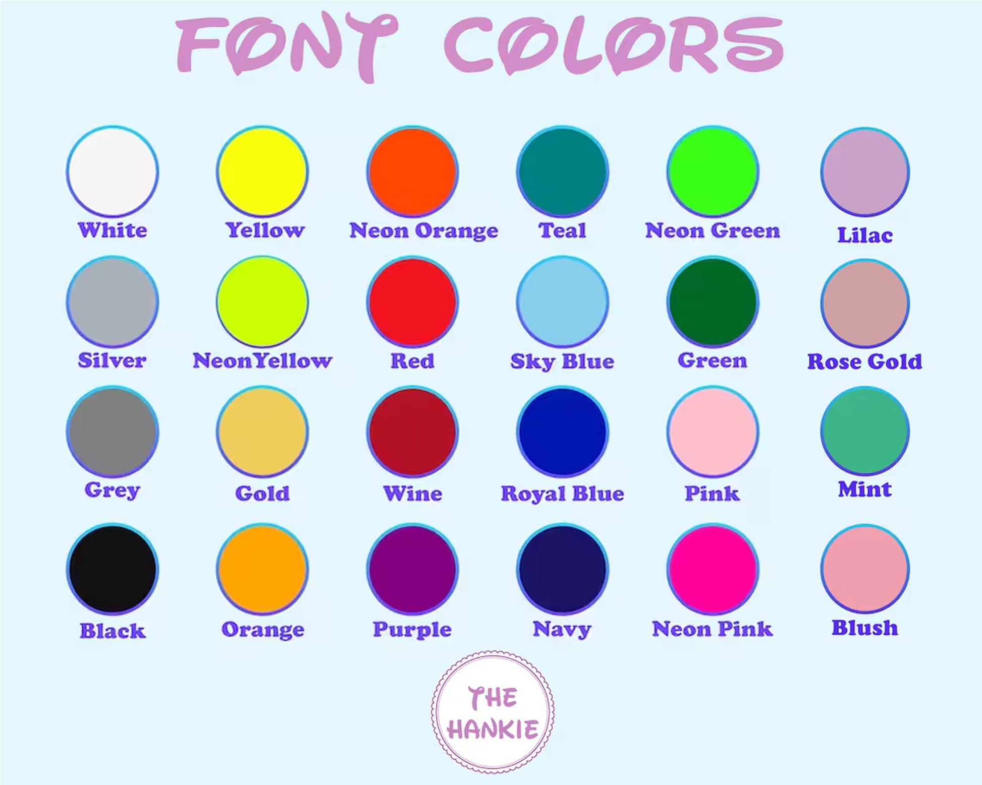 Font Text Color USA