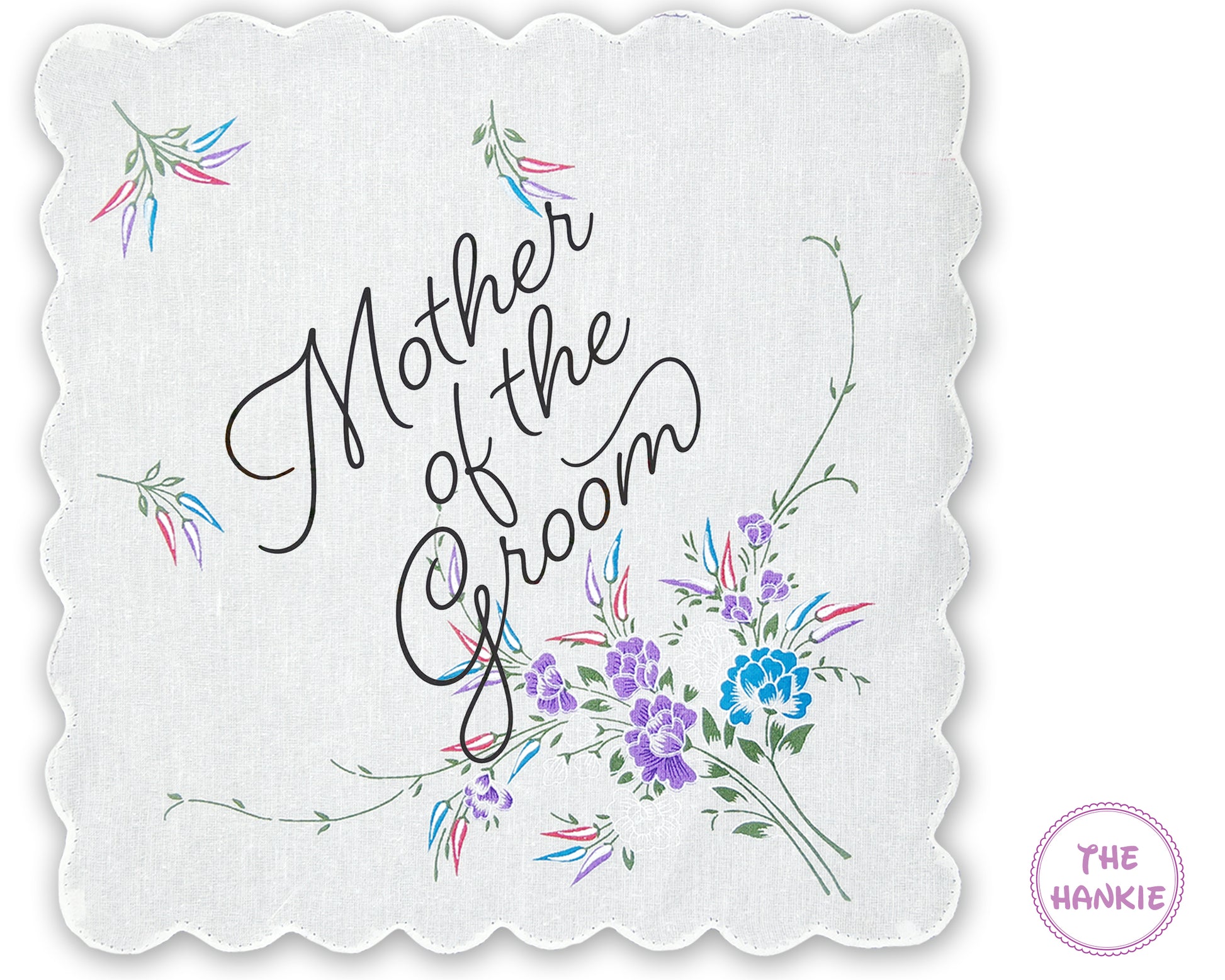 Custom Embroidered Wedding Gift Bridal Handkerchief