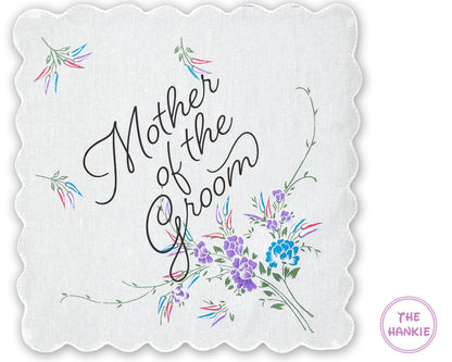 Custom Embroidered Wedding Gift Bridal Handkerchief