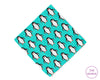 Teal hankie with penguin pattern and 'The Hankie' branding