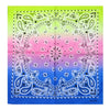 Colorful bandana with paisley patterns in green, pink, and blue on a white background Unisex Wrap For Hair, Travel Bandanas, Hipster Accessories