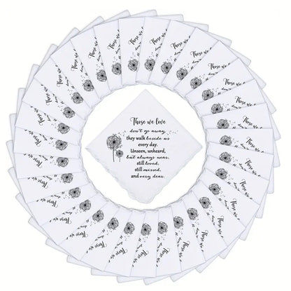Custom Set of 50 Funeral Handkerchief in memory of love ones USA