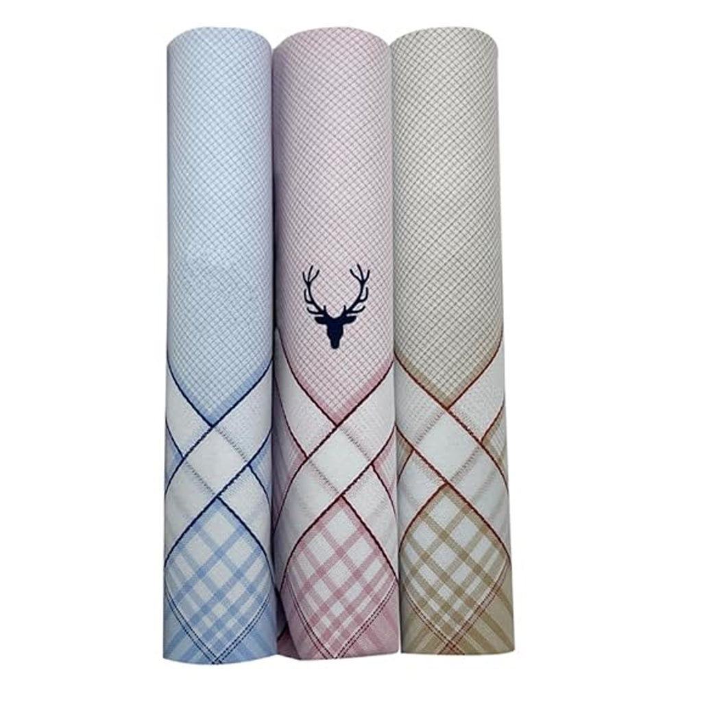 Vintage Women Handkerchief Striped Cotton Hankies  Ladies Accessories Mid Century Modern Wedding Party Gift