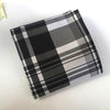Folded black and white plaid fabric on a light background  Cotton Wedding Anniversary Gift