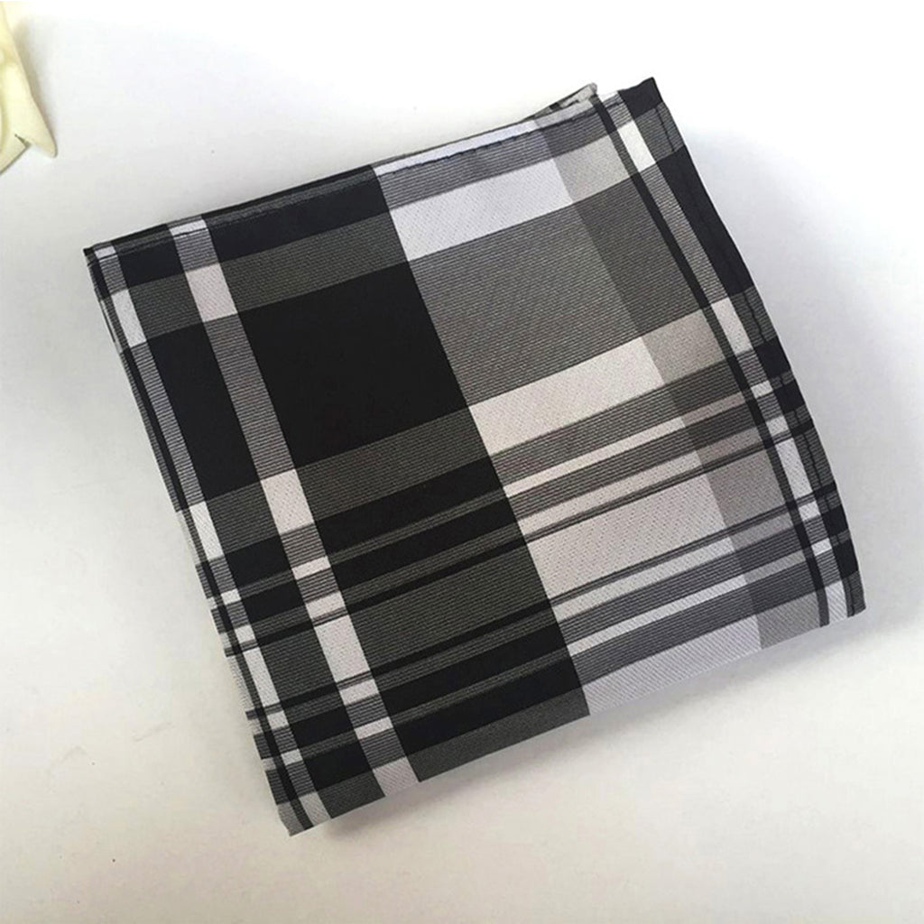 Folded black and white plaid fabric on a light background  Cotton Wedding Anniversary Gift